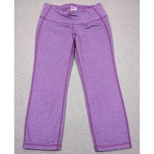 Old Navy Active Go-Dry Fitted Crop Legging Purple Chevron‎ Pattern Womens Sz S/P